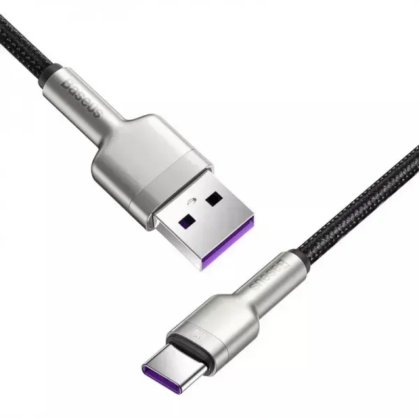 Кабель Baseus Cafule metal type-c to lightning 0.25m. 66w black 2100000149957 фото