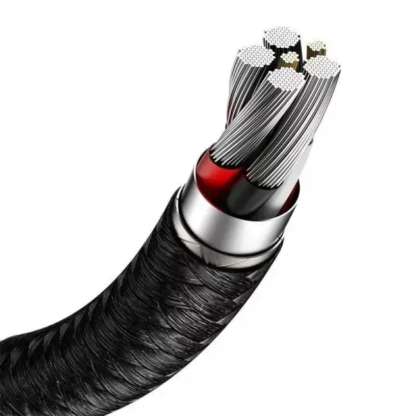 Кабель Baseus Cafule metal type-c to lightning 0.25m. 66w black 2100000149957 фото
