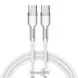 Кабель Baseus Cafule metal type-c to type-c 100w 1m. white 2100000083848 фото 2