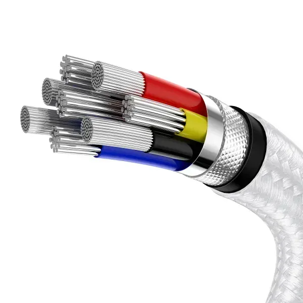 Кабель Baseus Cafule metal type-c to type-c 100w 2m. white 2100000083800 фото