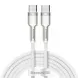 Кабель Baseus Cafule metal type-c to type-c 100w 2m. white 2100000083800 фото 4