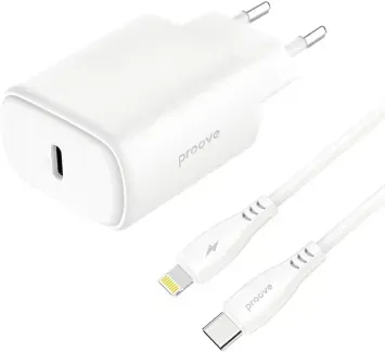 МЗП Proove silicone power 20W type-c / lightning white 2100000142514 фото