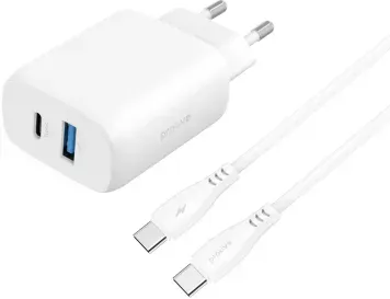 МЗП Proove silicone power 2 30w +кабель type-c to type-c white 2100000197637 фото