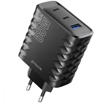 МЗП Proove speed surge gan 65W (usb + 2 type-c) black 2100000162598 фото