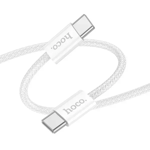 Кабель Hoco X104 type-c to type-c 60W white 2100000152094 фото