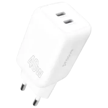 Блок Proove silicone power 40W (type-c to type-c) white 2100000171989 фото