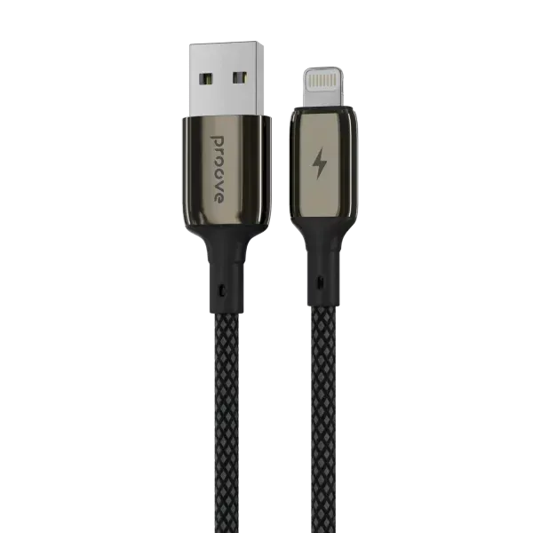 Кабель Proove dense metal USB/lightning 1m. black 2100000169238 фото