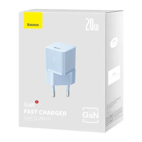 МЗП Baseus Gan 5 fast charger 1c 20W blue 2100000089048 фото